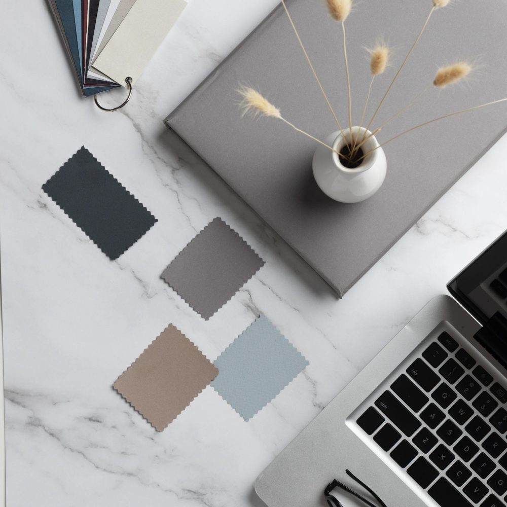 top-view-career-guidance-items-designers